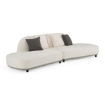Falcone - Contemporary Off-White + Grey Bonded Leather Curved Sectional Sofa by VIG Furniture - View 5