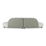 Falcone - Contemporary Off-White + Grey Bonded Leather Curved Sectional Sofa by VIG Furniture - View 6