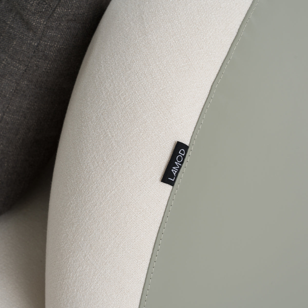 Falcone - Contemporary Off-White + Grey Bonded Leather Curved Sectional Sofa by VIG Furniture - View 9