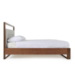California King Falcor - Modern Grey Fabric & Walnut Veneer Bed by VIG Furniture - View 4