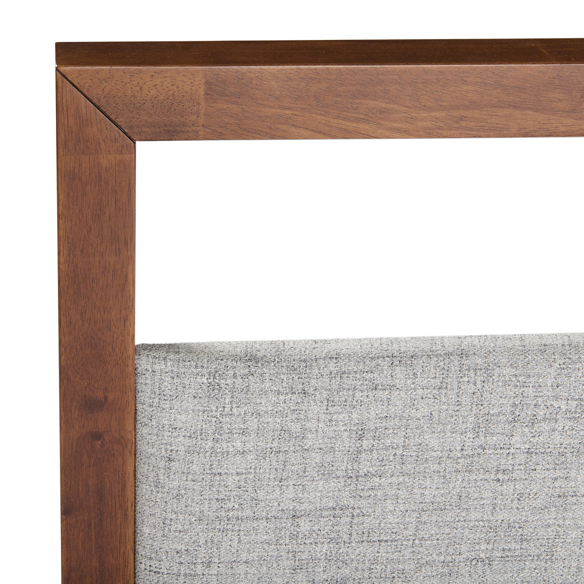 Eastern King Falcor - Modern Grey Fabric & Walnut Veneer Bed by VIG Furniture - View 6