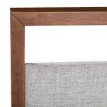 California King Falcor - Modern Grey Fabric & Walnut Veneer Bed by VIG Furniture - View 6