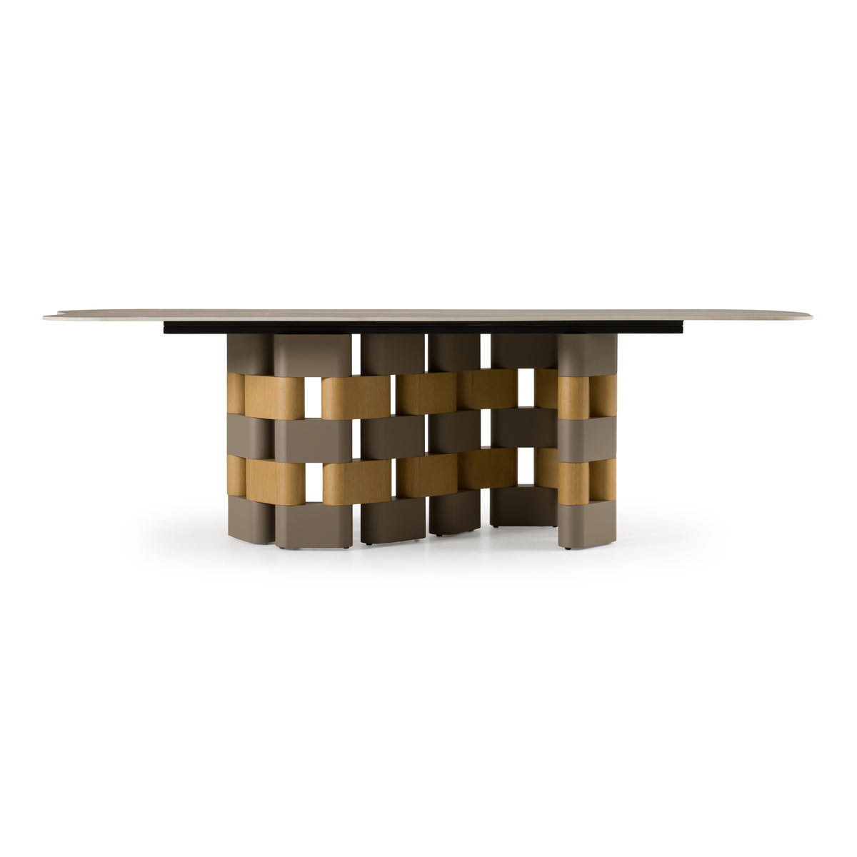 Falzone - Modern Ceramic + Wood Dining Table by VIG Furniture - View 1