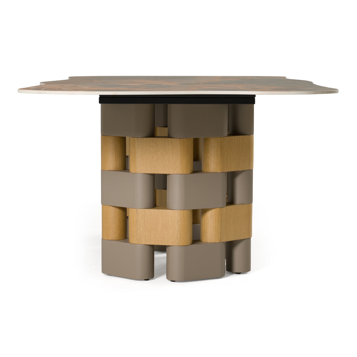 Falzone - Modern Ceramic + Wood Dining Table by VIG Furniture - View 5