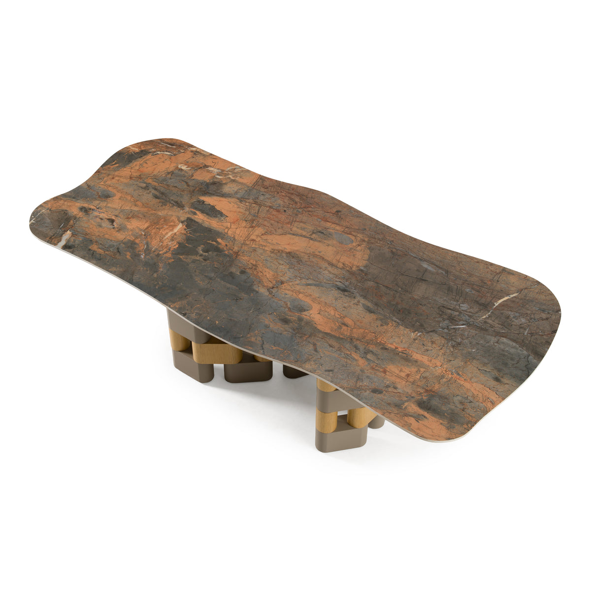Falzone - Modern Ceramic + Wood Dining Table by VIG Furniture - View 6