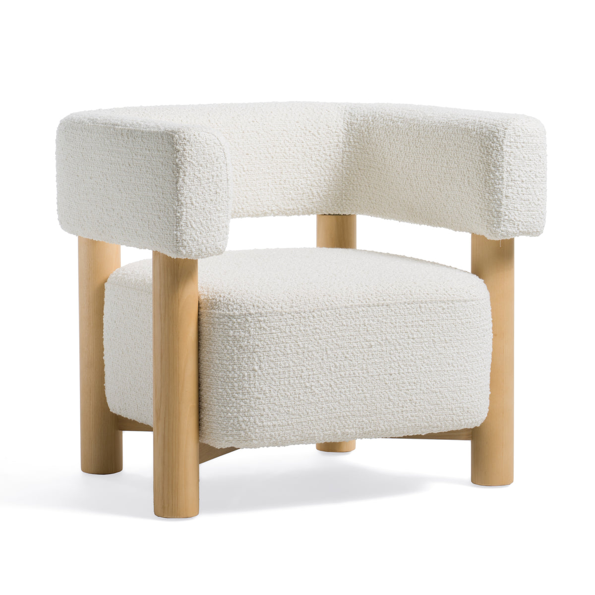Fang - Modern White Fabric & Wood Accent Chair by VIG Furniture - View 1