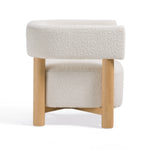 Fang - Modern White Fabric & Wood Accent Chair by VIG Furniture - View 3