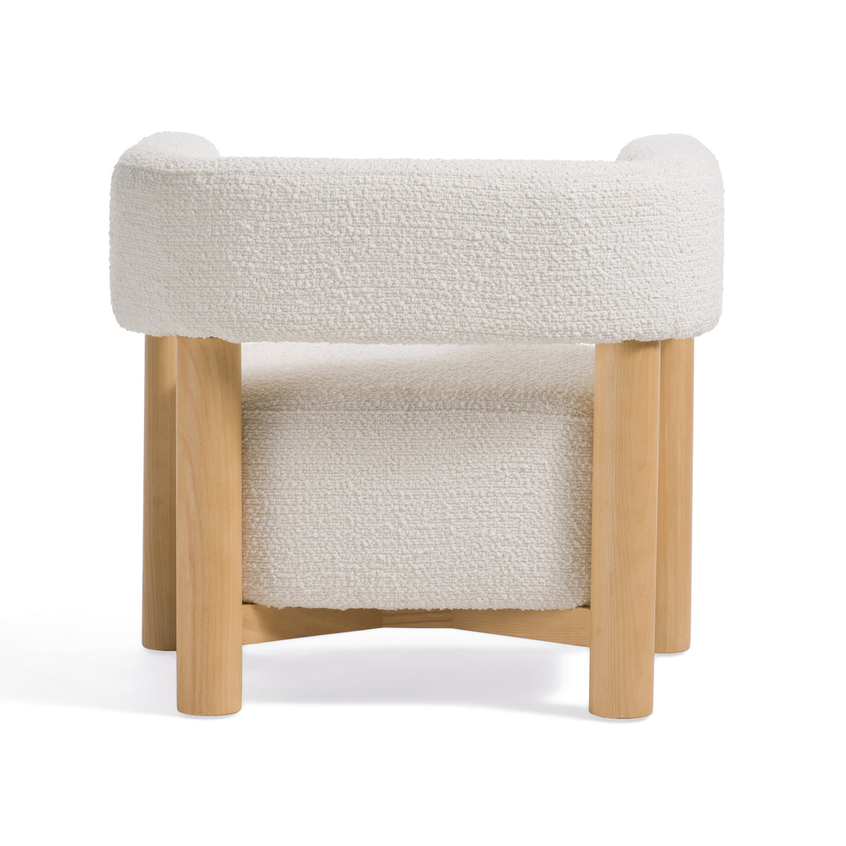 Fang - Modern White Fabric & Wood Accent Chair by VIG Furniture - View 4
