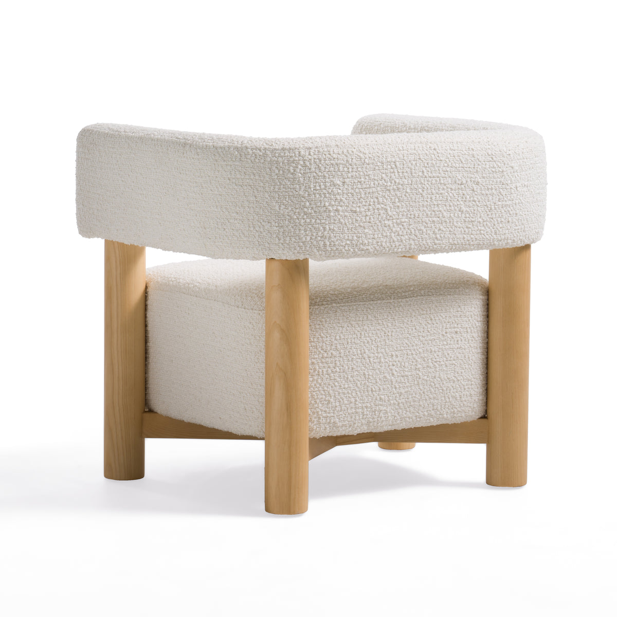 Fang - Modern White Fabric & Wood Accent Chair by VIG Furniture - View 5