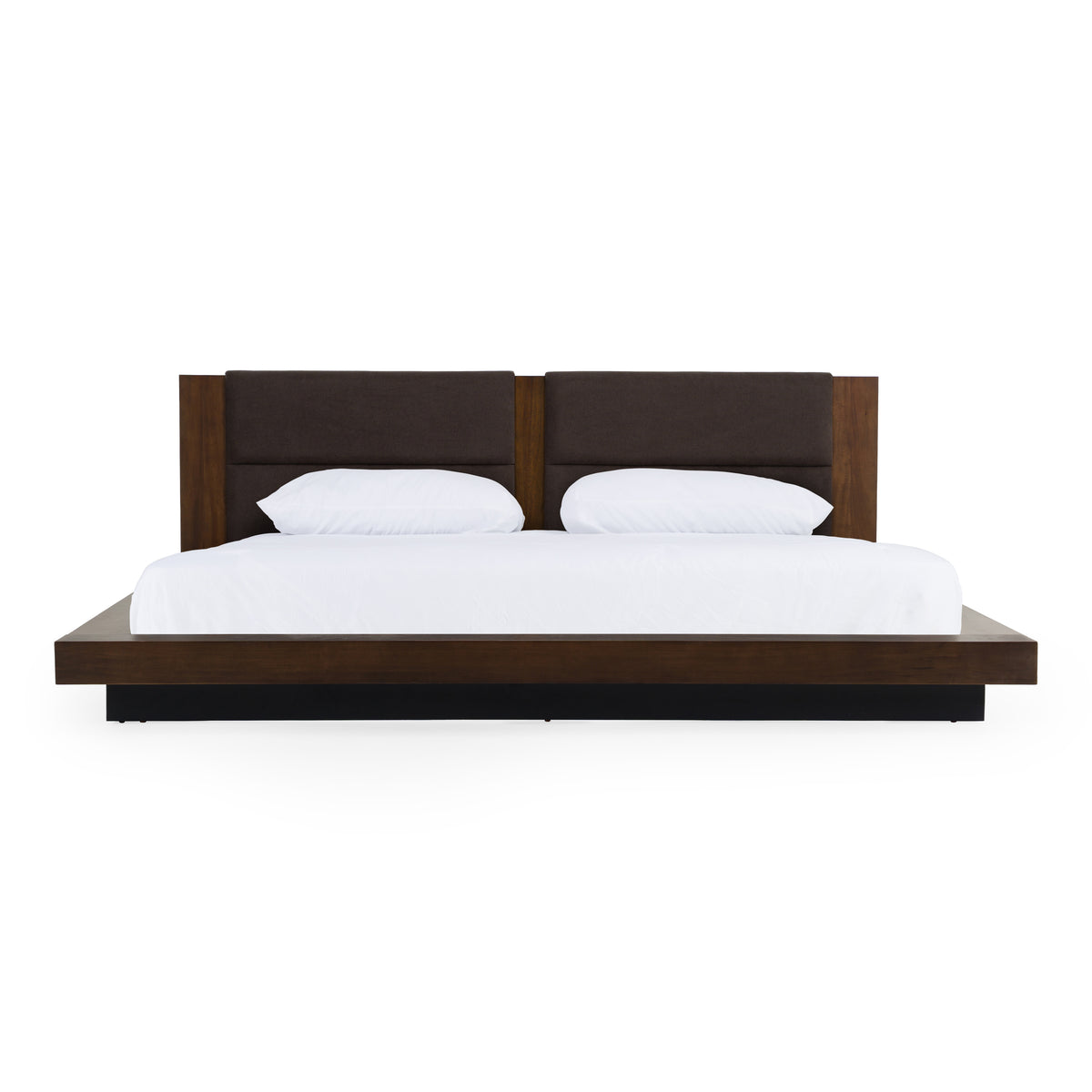 Fantasia - Dark Walnut/Dark Grey Bed and Two Nightstands by VIG Furniture - View 1