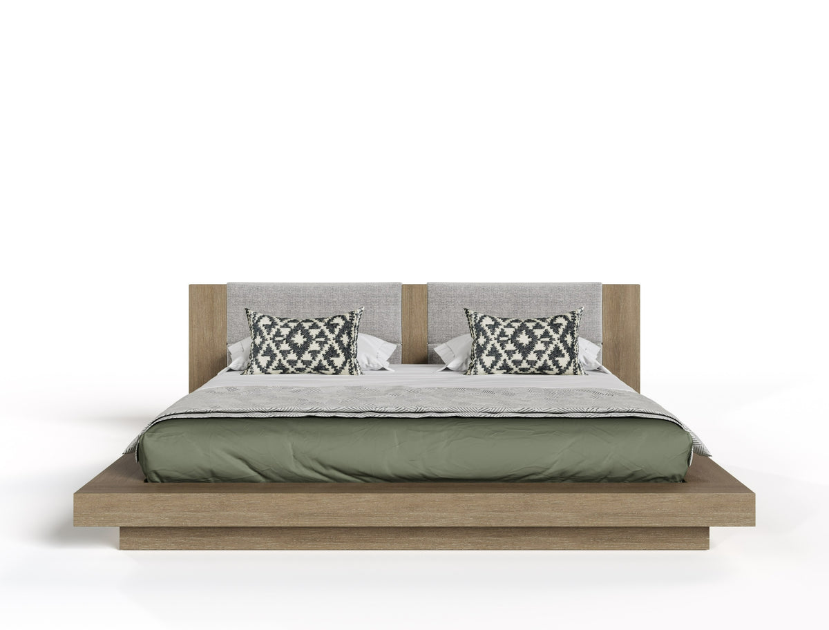 Fantasia - Contemporary Walnut & Grey Bed with Two Nightstands by VIG Furniture - View 12