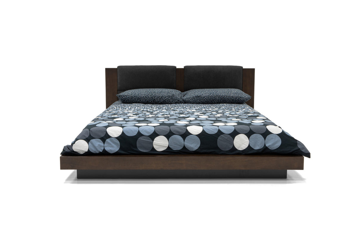 Fantasia - Dark Walnut/Dark Grey Bed and Two Nightstands by VIG Furniture - View 2