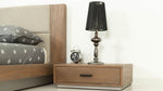Eastern King Fantasia - Contemporary Walnut & Grey Bed with Two Nightstands by VIG Furniture - View 3