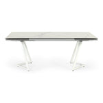 Farrell - Modern White Ceramic Extendable Dining Table by VIG Furniture - View 1