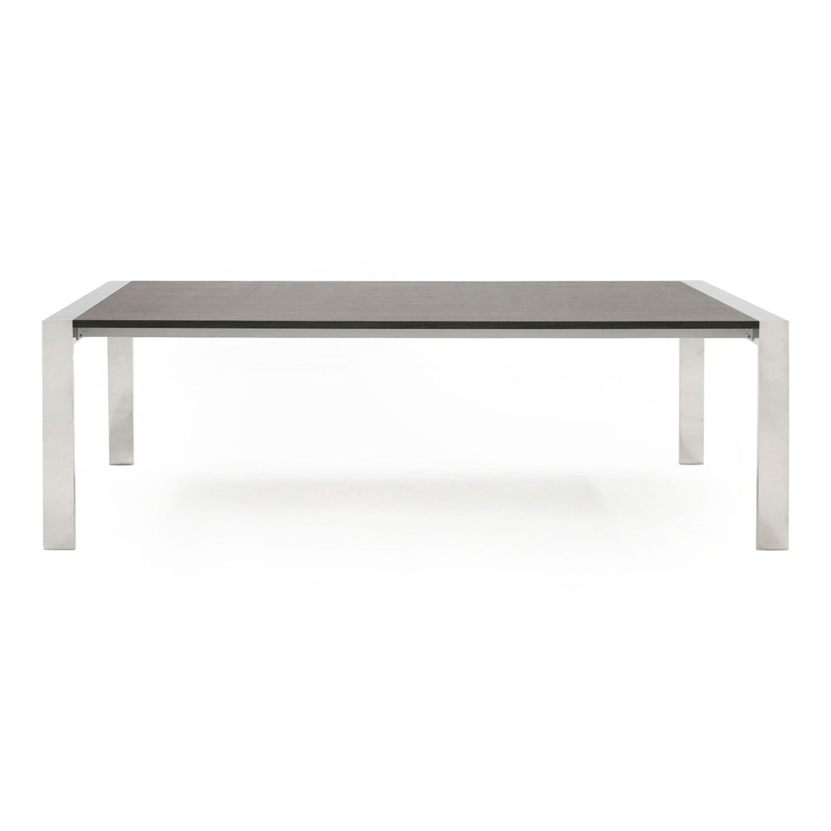 Fauna - Modern Elm Grey & Stainless Steel Chrome Dining Table by VIG Furniture - View 1