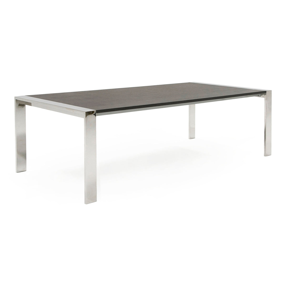 Fauna - Modern Elm Grey & Stainless Steel Chrome Dining Table by VIG Furniture - View 8