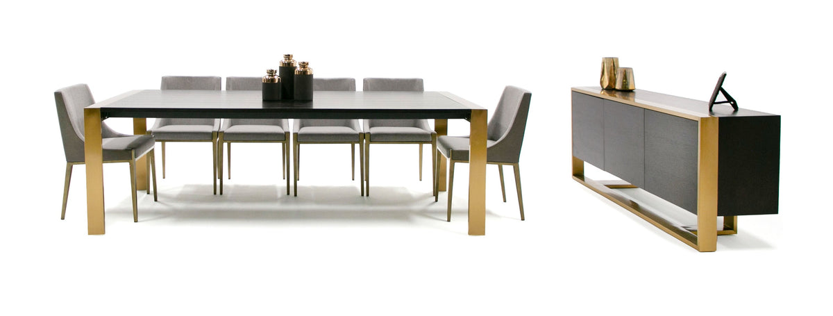 Fauna - Modern Wenge and Brass Dining Table by VIG Furniture - View 4