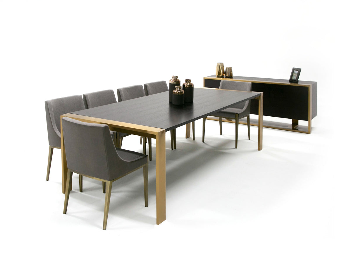 Fauna - Modern Wenge and Brass Dining Table by VIG Furniture - View 6