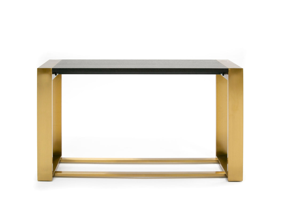Fauna - Modern Wenge and Brass Console Table by VIG Furniture - View 3