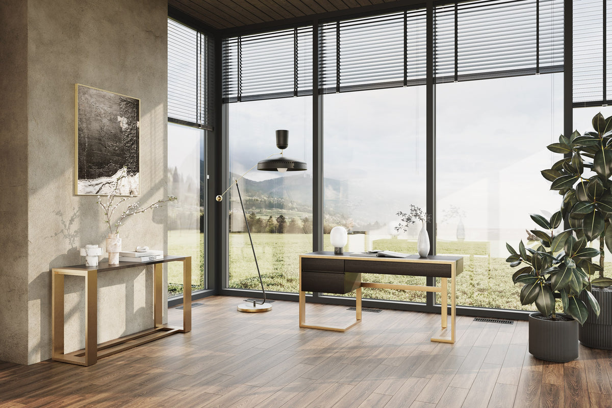Fauna - Modern Wenge and Brass Console Table by VIG Furniture - View 8