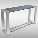 Fauna - Modern Grey Elm & Stainless Steel Console Table by VIG Furniture - View 1