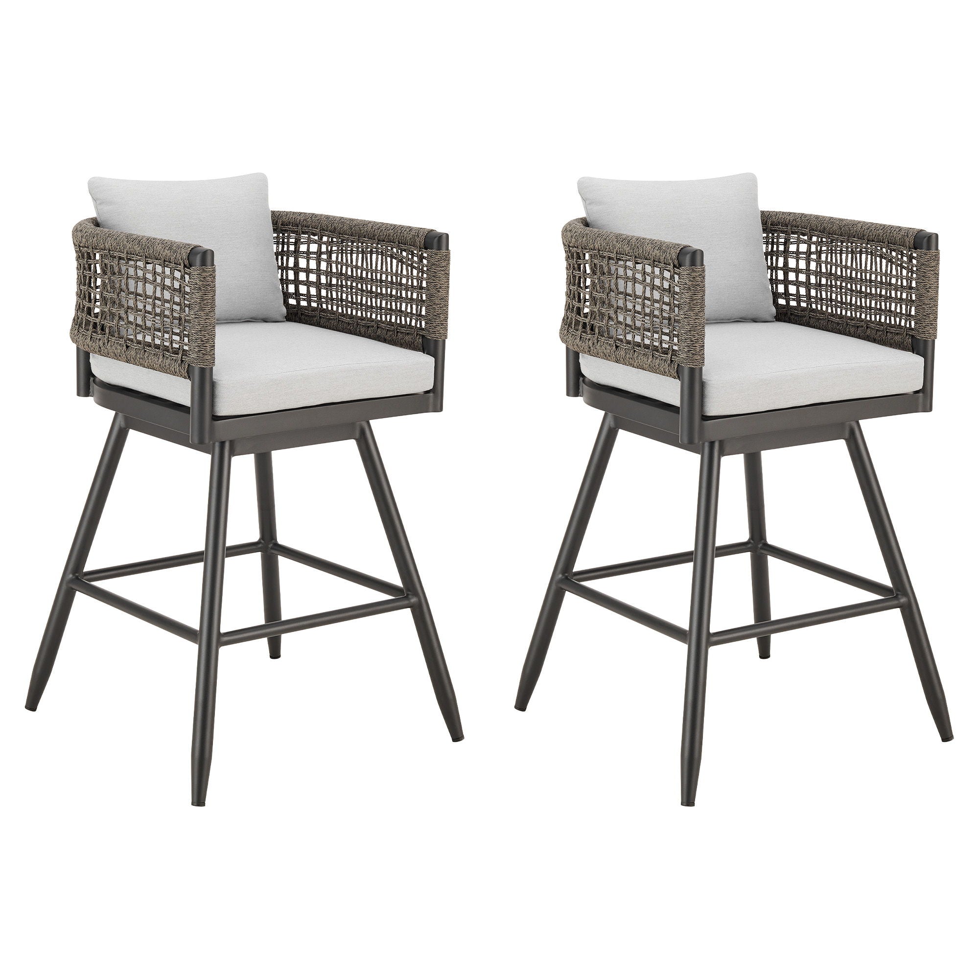 Alegria - Outdoor Patio Swivel Counter Stool Set