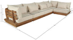 Mirella - 5 Piece Water Resistant Fabric Upholstered Outdoor Patio Modular Sectional
