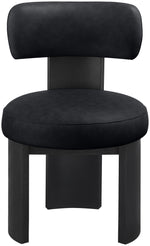 Atelier - Vegan Leather Upholstered Dining Chair (Set of 2) - Black Frame