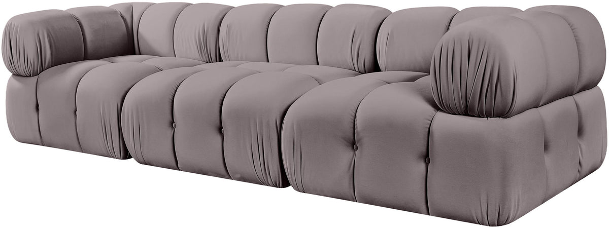 Orin - Velvet Performance Fabric Upholstered 3 Piece Modular Sofa