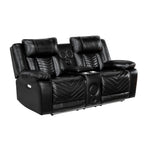 Glory Furniture - Sensa - Power Reclining Loveseat With Bluetooth Speaker And LED Belt