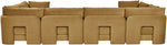 Hammond - Velvet Performance Fabric Upholstered 6 Piece U-Shaped Sectional