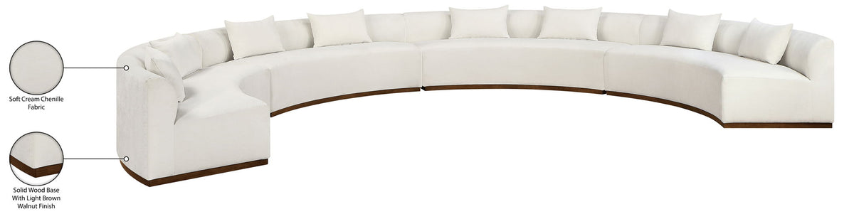 Avanti - Chenille Fabric Upholstered 4 Piece Modular Sectional