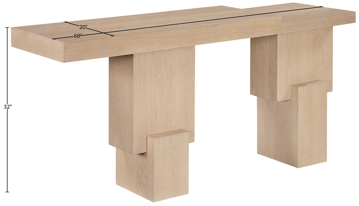 Anzio - Oak Veneer And Solid Wood Console Table