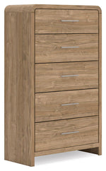 Gramburg - Five Drawer Chest - Warm Natural Brown