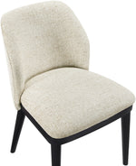 Valeo - Linen Textured Fabric Upholstered Dining Chair (Set of 2) - Painted Black Base