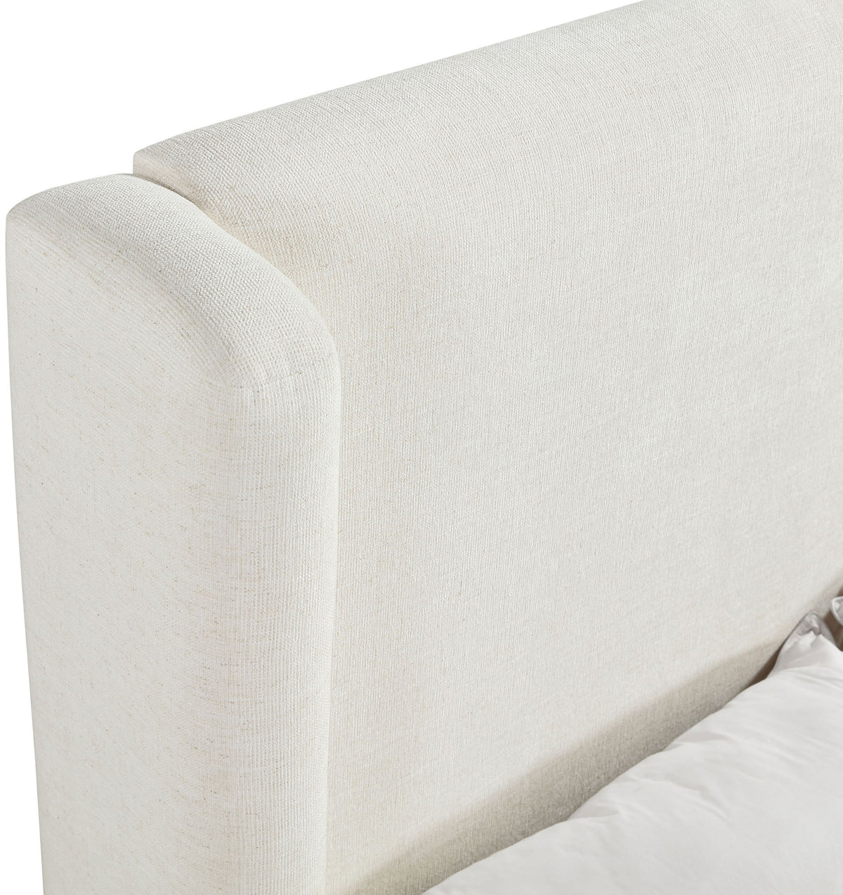 Chandra - Linen Textured Fabric Upholstered Bed