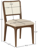 Atrium - Upholstered Seat Dining Chair With Brushed Brown Base (Set of 2)