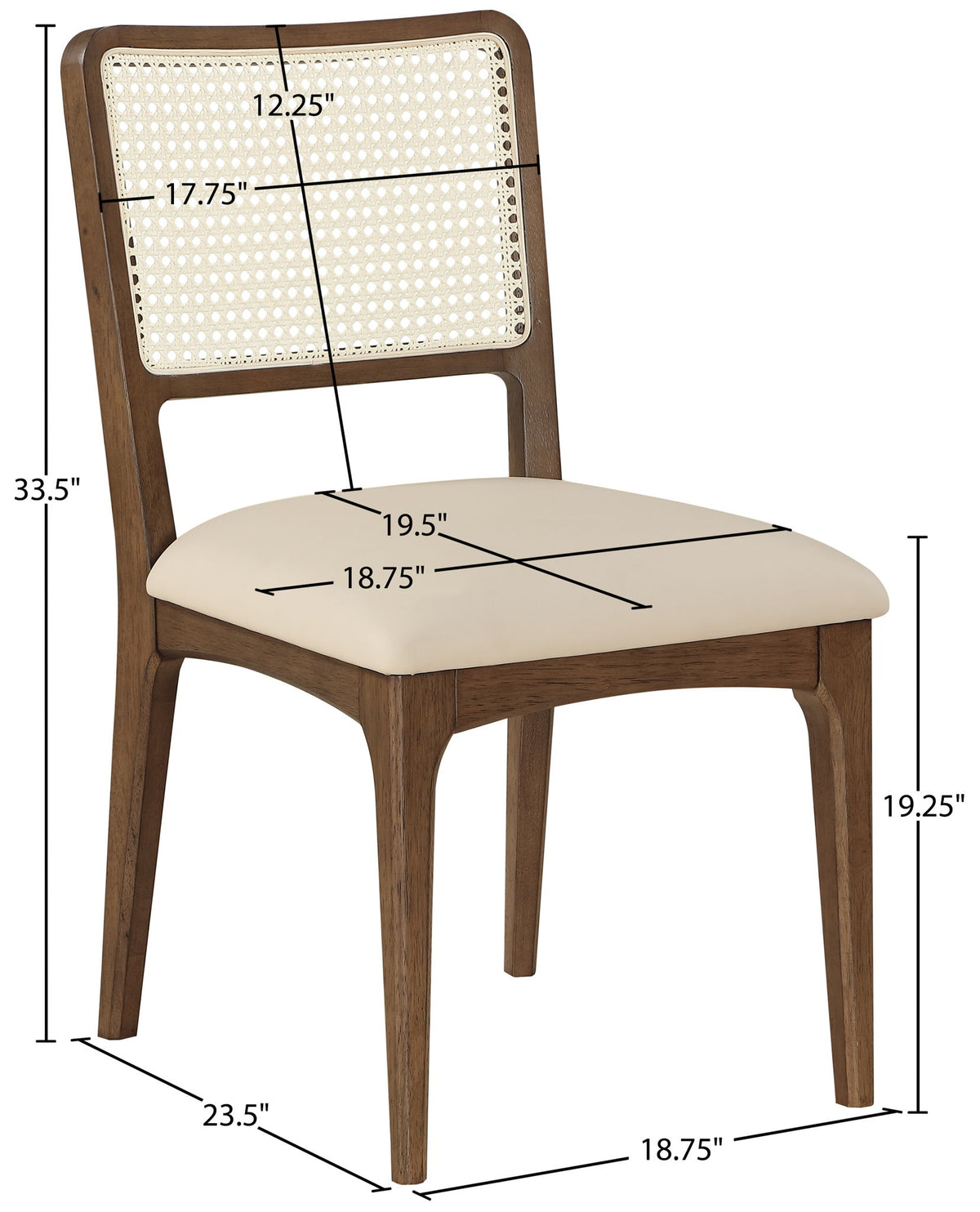 Atrium - Upholstered Seat Dining Chair With Brushed Brown Base (Set of 2)