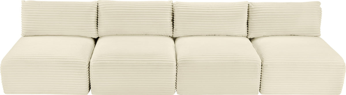 Shaggy - 4 Seat Modular Armless Sofa