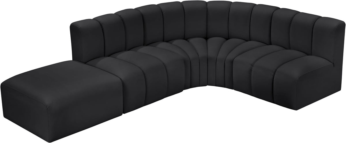 Arc - Faux Leather 5 Piece Corner Modular Sofa