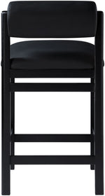 Roundhill - Faux Leather Counter Stool - Black Frame