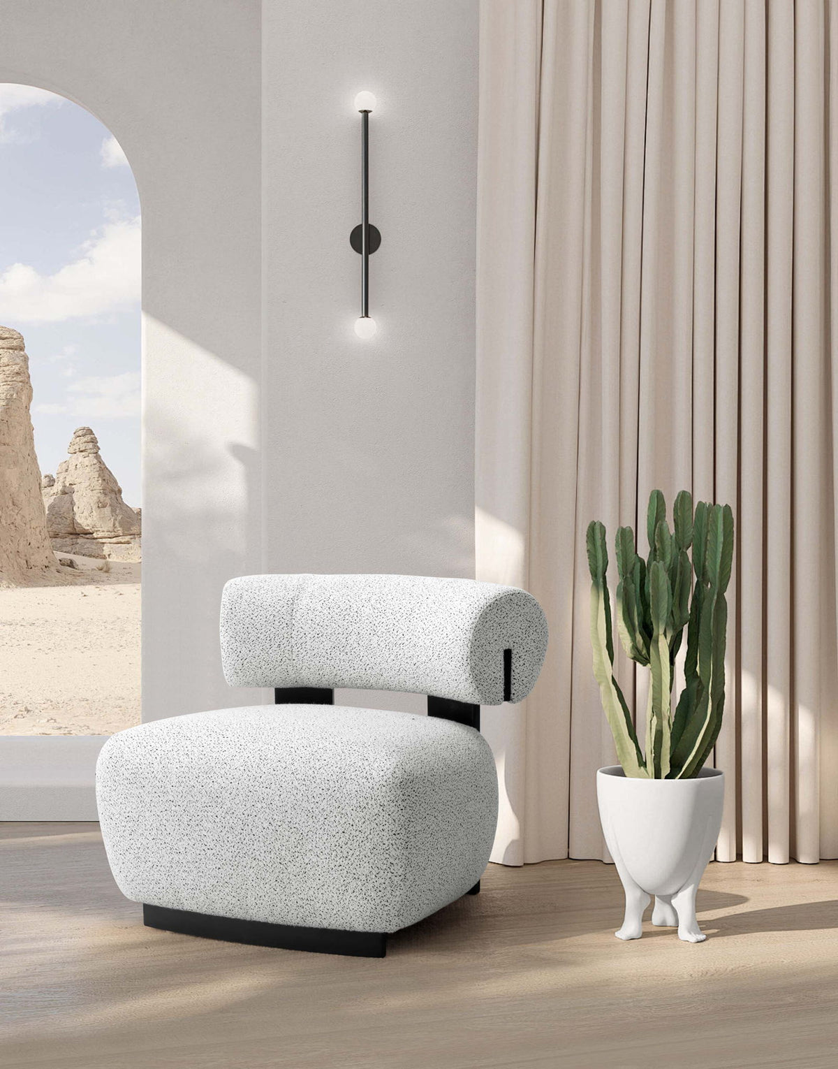 Bartow - Lounge Chair - Ivory Multi