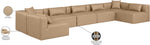 Cube - 7 Piece Modular U-Shaped Sectional - Tan