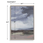 Bracing - Framed Landscape Art - Brown / Gray / Green / Orange / Pink / White