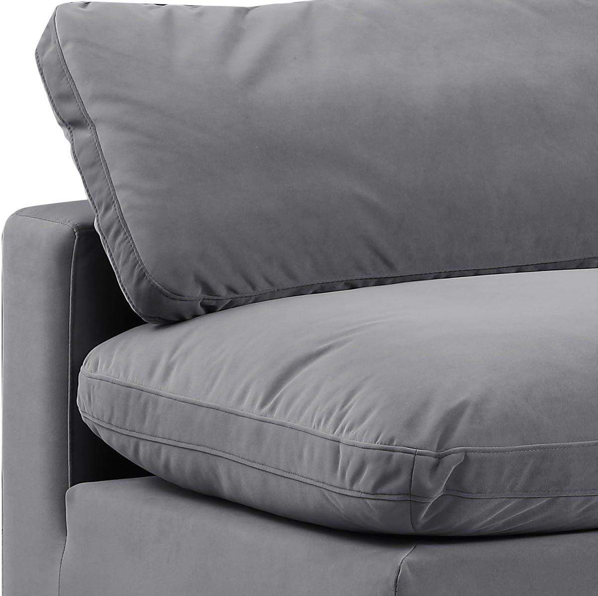 Comfy - 6 Piece Velvet Modular Armless Sectional