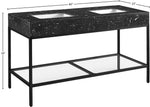 Marmo - Engineered Marble Bathroom Vanity With Black Base