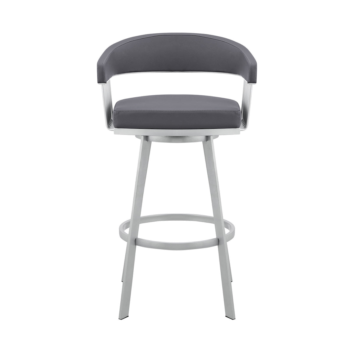Bronson - Faux Leather Metal Bar Stool