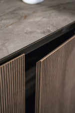 Hexagon - 3 Door Buffet - Dark Brown