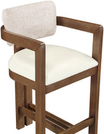 Ravina - Upholstered Counter Stool With Stained Brown Base