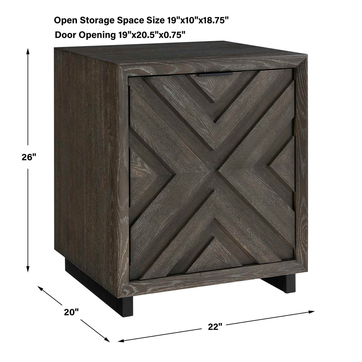 Barrett - Oak Cabinet - Dark Charcoal